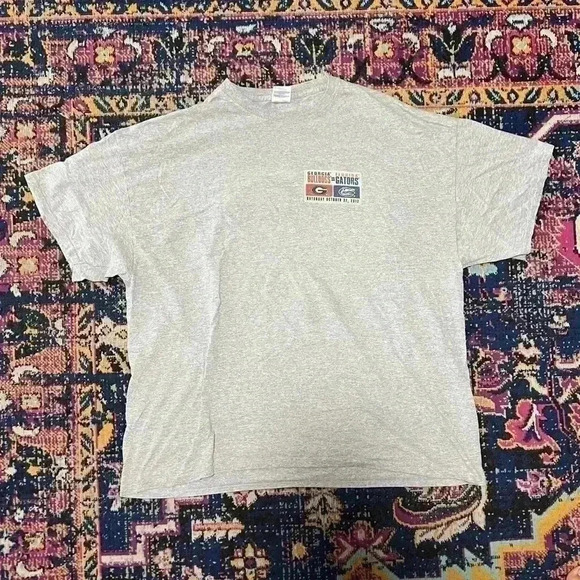 Vintage 2012 Florida Gators Georgia Bulldogs Football Party T-Shirt Gray 2XL - Picture 1 of 2